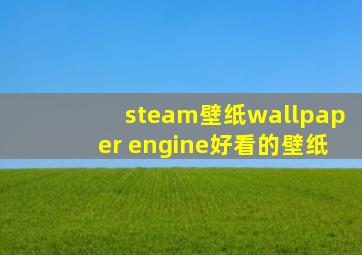 steam壁纸wallpaper engine好看的壁纸